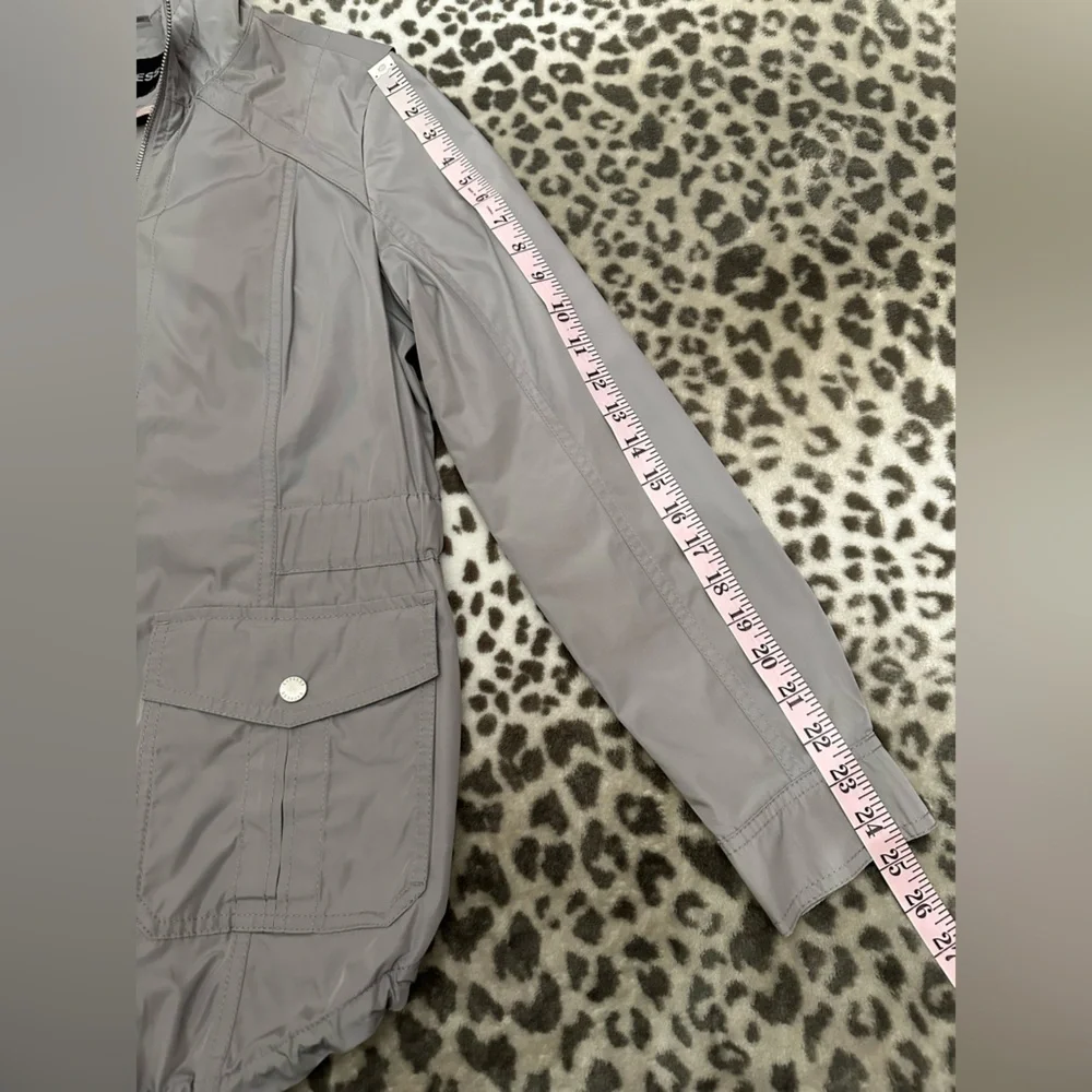 2014 Express Drawstring Utility Jacket in Light Gray Size Small Women’s